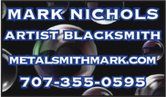 Ad, Mark Nichols, Blacksmith artist